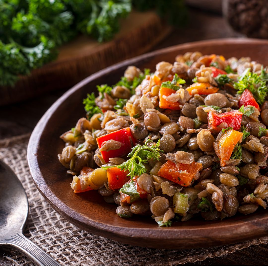 Salade de lentilles aux petits légumes