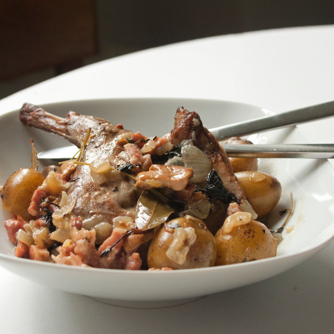 Râble de lapin à la moutarde