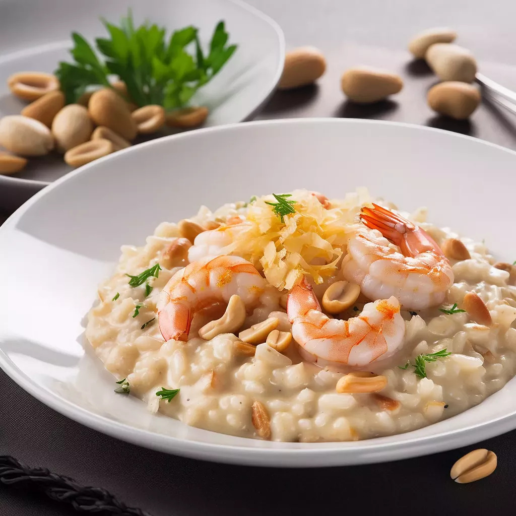 risotto aux gambas et champignons